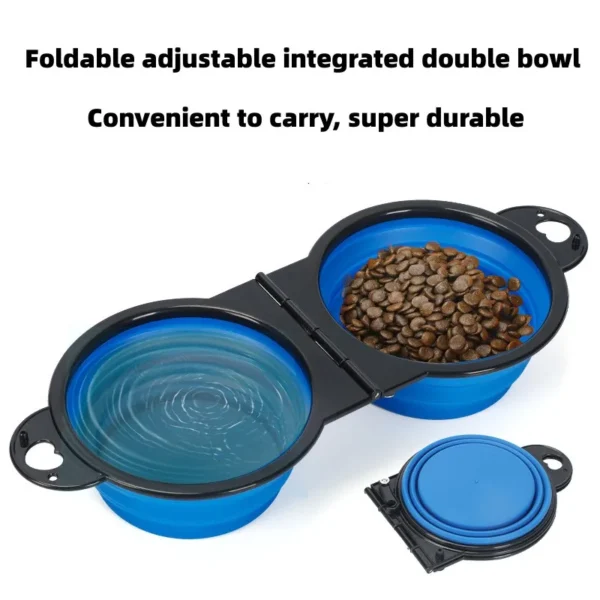 2-in-1 foldable travel  bowl